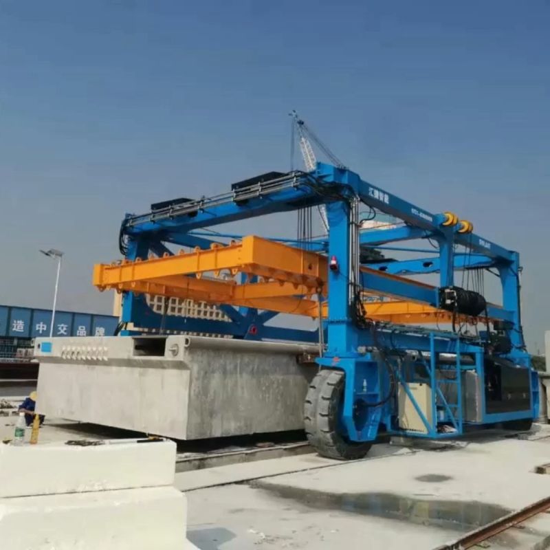 เครนโครงสำหรับตั้งสิ่งของเคลื่อนที่ Blue Cargo สำหรับผลิตภัณฑ์ก่อสร้างคอนกรีตสำเร็จรูป