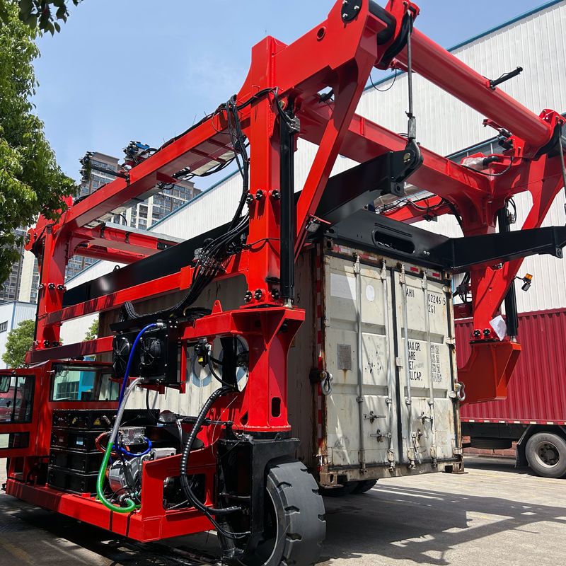 Electric Straddle Container Lifter 7 กม./ชม. 3 กม./ชม. สำหรับการบรรทุกขนาดใหญ่